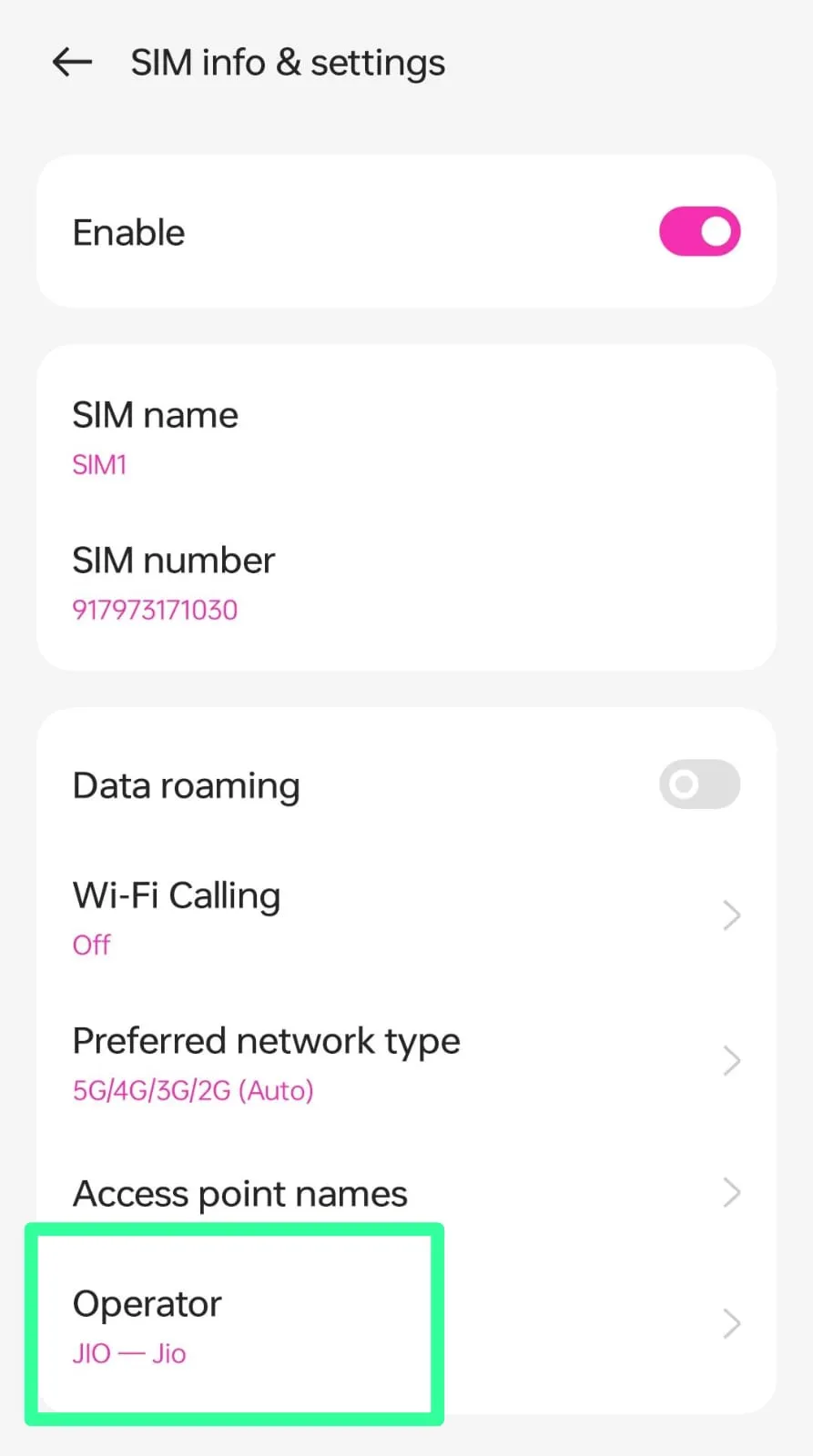 Operator Option