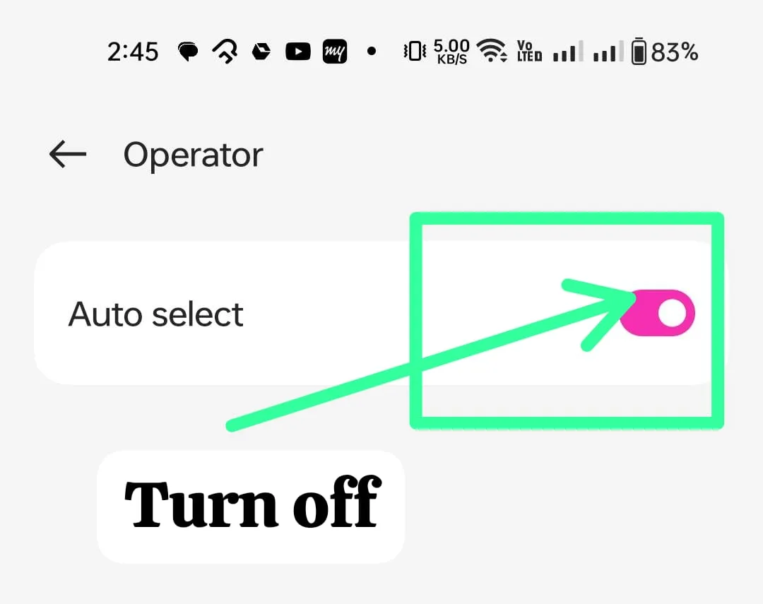 Turn Off Auto Select